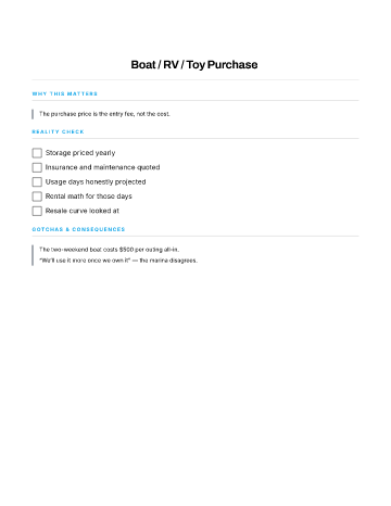 Boat / RV / Toy Purchase — Big Purchases template