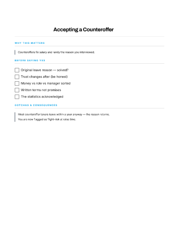 Accepting a Counteroffer — Career template