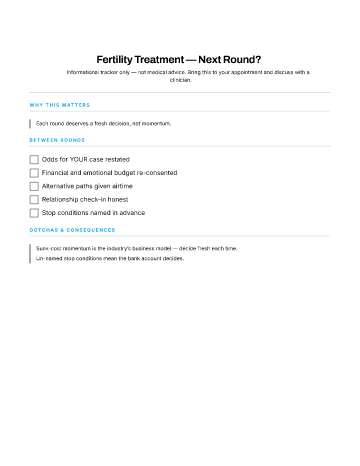 Fertility Treatment — Next Round? — Family template