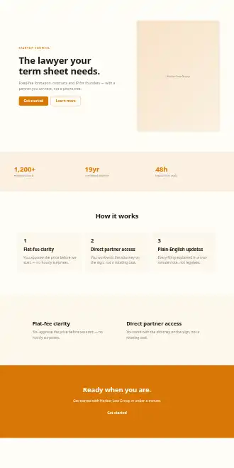 Harbor Law Group — Micro Sites html5 microsite template