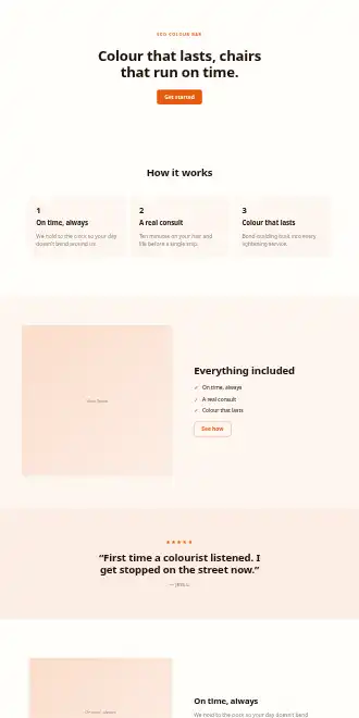 Vireo Salon — Micro Sites html5 microsite template