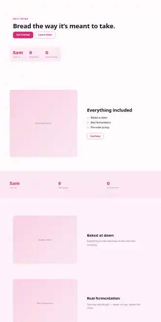 Hearth Bakehouse — Micro Sites html5 microsite template