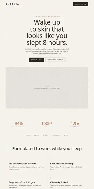 Aurelia — Editorial Minimal — Micro Sites html5 microsite template
