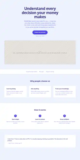 WealthNest — Indigo Educational — Micro Sites html5 microsite template