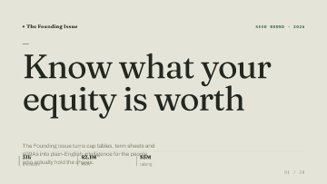 The Founding Issue — Pitch Deck — Fintech template