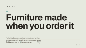 Atelier Nord — Pitch Deck — Luxury pitch deck template
