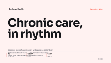 Cadence Health — Pitch Deck — Health template