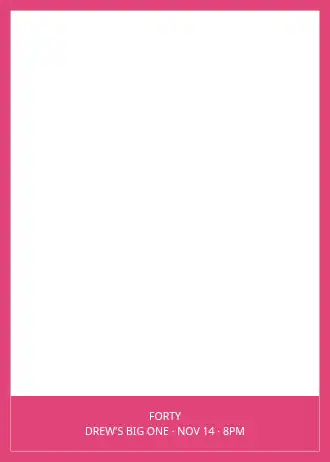 Thick frame — Milestone birthday (adult) photoinvite template