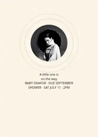 Concentric rings — Baby shower & arrival template