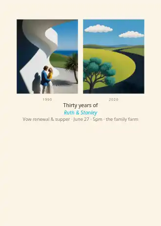 Then & now — Anniversary template