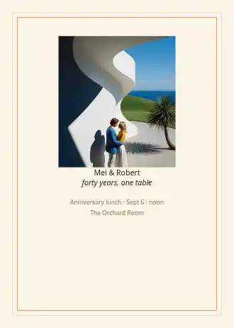 Double frame — Anniversary photoinvite template