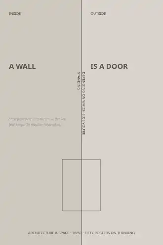 A WALL / IS A DOOR — split poster — Architecture & Space template