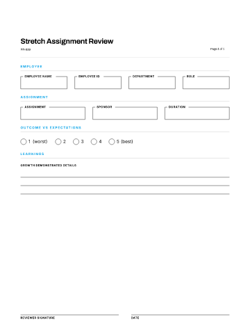 Stretch Assignment Review — Goals & OKRs template