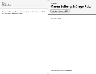 Maren & Diego — Folded booklet — Weddings & Celebrations program template