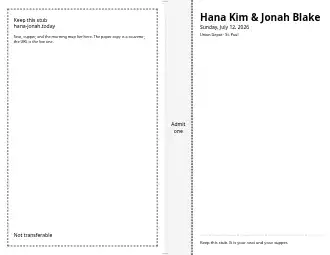 Hana & Jonah — Folded booklet — Weddings & Celebrations program template