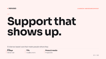 Mended — Press & media — Press & media template