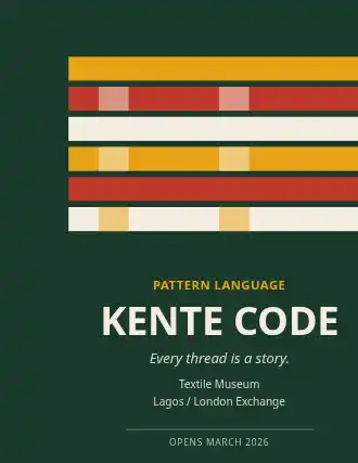 KENTE CODE — Illustrated & Handmade poster template