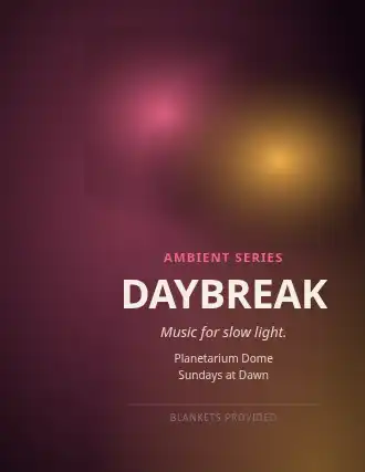 DAYBREAK — Contemporary & Experimental poster template