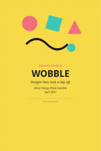 WOBBLE — Contemporary & Experimental poster template