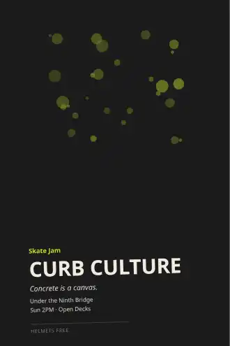 CURB CULTURE — Typographic & Brutalist poster template