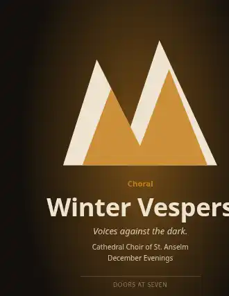 Winter Vespers — Illustrated & Handmade poster template
