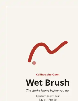 Wet Brush — Contemporary & Experimental poster template