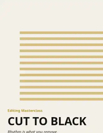 CUT TO BLACK — Music, Festival & Events poster template