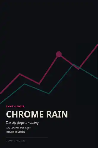 CHROME RAIN — Film & Noir poster template