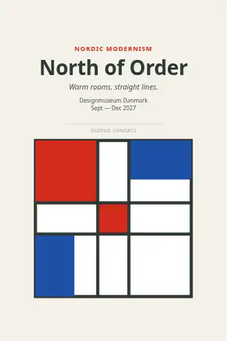 North of Order — Contemporary & Experimental poster template