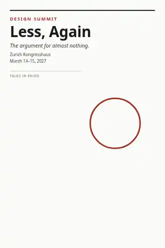 Less, Again — Swiss & Modernist poster template