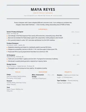Maya Reyes — classic resume — Corporate resume template