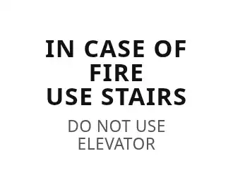 IN CASE OF FIRE — Safety — Safety template
