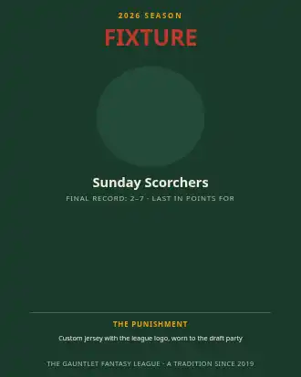 FIXTURE LIST — Stats & Schedules sports template