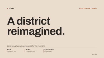 Terra Planning — City council — City council pitch deck template