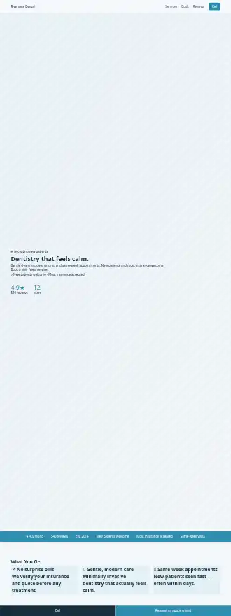Rivergate Dental — Website — Homepages html5 homepage template
